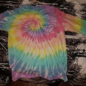 Ivory Ella tye-dye long sleeve shirt